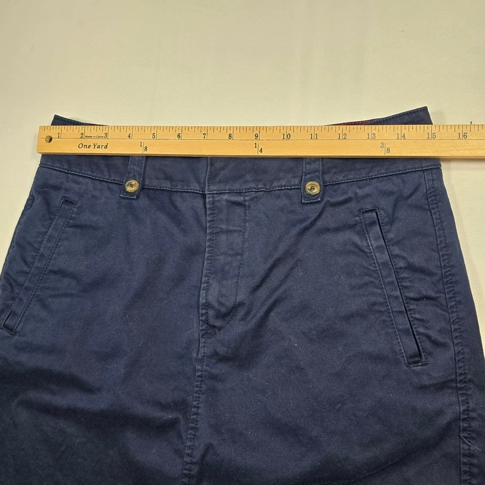 Tommy‎ Hilfiger Womens Navy Blue Chino Skirt Straight Cotton Blend Size 6